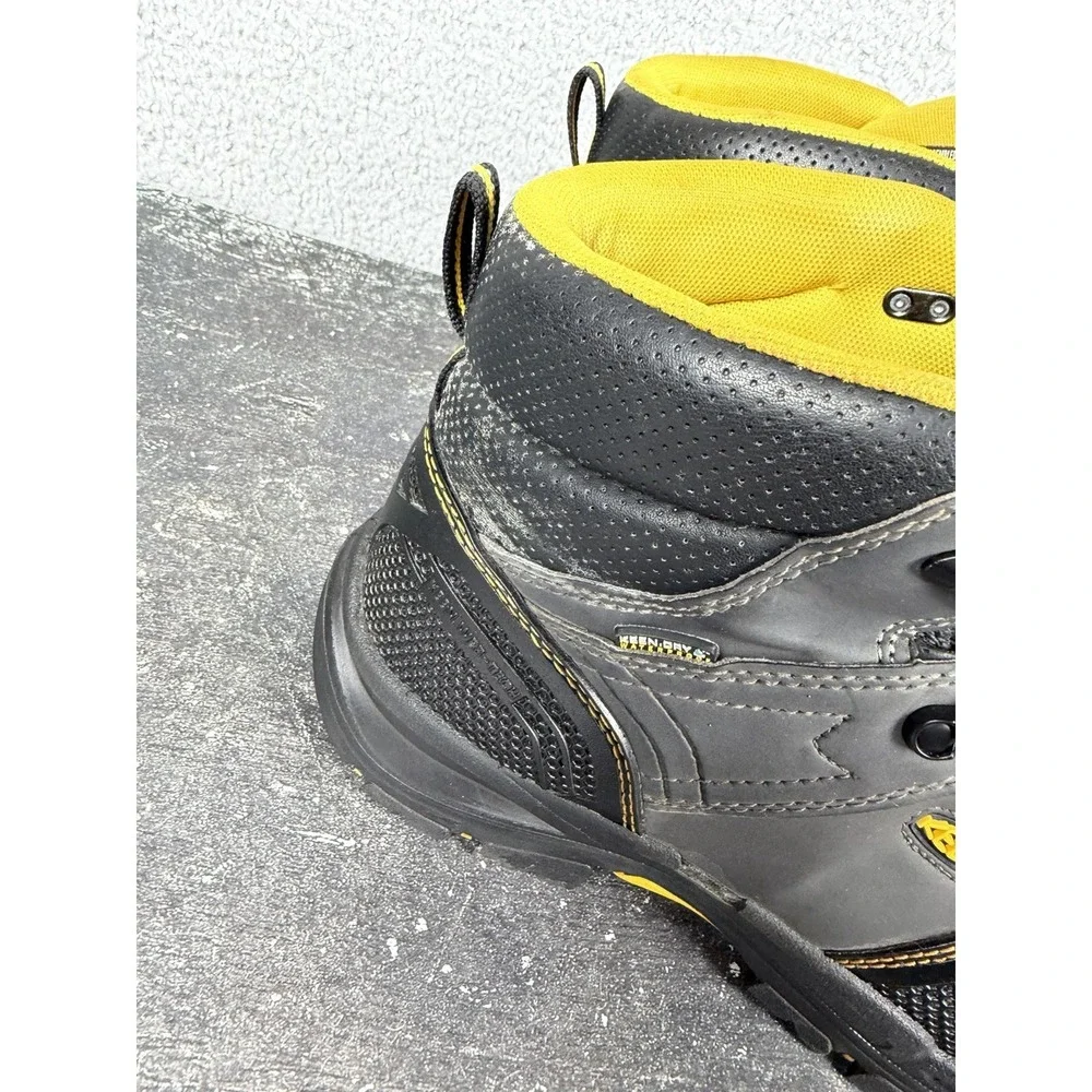 KEEN Utility Men's Logandale Mid Steel Toe WP Work Shoe Raven/Black Size 12 D